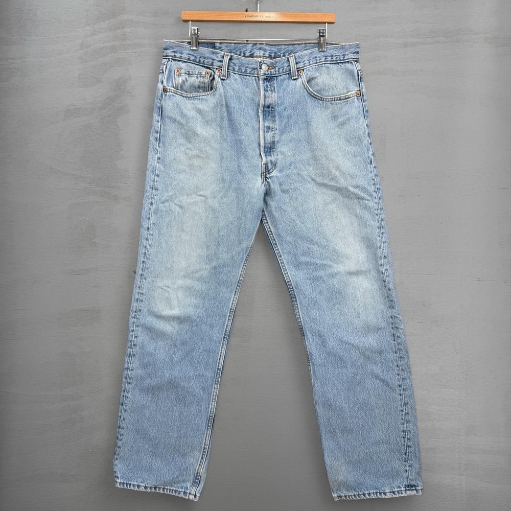Vintage Levi's 501 xx Faded Jeans Light Wash Made in USA Button Fly 36 x 29